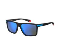 Polaroid PLD 2098/S D51/5X Man Sunglasses Plastic Black Blue Squared Polarized Mirror