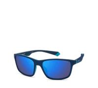 Polaroid PLD 2153/S FLL/5X Man Sunglasses Eraser Blue Blue Wraparound Polarized Mirror