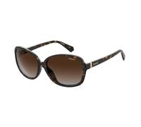 Polaroid PLD 4098/S 086/LA Woman Sunglasses Plastic Havana Brown Round Shaded