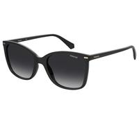 Polaroid Woman Polaroid PLD 4108/S 807/WJ Sunglasses Eco-poliame Black Grey Squared Polarized Shaded