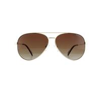 Polaroid Aviator Womens Gold Brown Gradient Polarized Sunglasses Metal - One Size