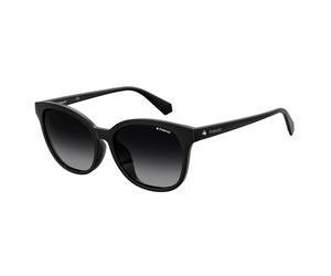 Polaroid Sunglasses Womens PLD 4089FS Polarized Square Sunglasses, Black, 55mm, 17mm