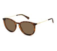 Polaroid Unisex PLD 4143/S/X 086/SP Sunglasses Plastic Havana Brown Round Polarized