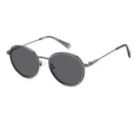 Polaroid Unisex PLD 4173/G/S/X KJ1/M9 Sunglasses Metal Rutenio dark Grey Round Polarized