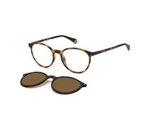 Polaroid Unisex PLD 6137/CS 086/SP Sunglasses Plastic Havana Copper Round Polarized