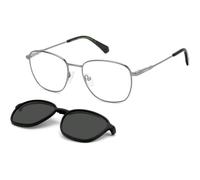 Polaroid Unisex PLD 6205/CS V81/M9 Sunglasses Metal Dark Rutenio / Black Grey Squared Polarized
