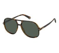 Polaroid Unisex PLD 6217/S 086/UC Sunglasses Plastic Havana Green Pilot Polarized