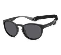 Polaroid Unisex PLD 7050/S 003/M9 Sunglasses Plastic Black Grey Round Polarized