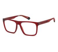 Polaroid Unisex PLD D533 0Z3 Optical frames Bio polyamide Red Squared