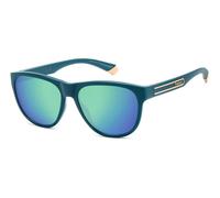 Polaroid Unisex Polaroid PLD 2156/S ZI9/5Z Sunglasses Polycarbonate Green Butterfly Polarized Mirror
