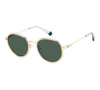 Polaroid Unisex Polaroid PLD 4173/G/S/X PEF/UC Sunglasses Metal Gold Green Round Polarized