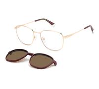 Polaroid Unisex Polaroid PLD 6205/CS NOA/SP Sunglasses Metal Gold/Bordeaux Brown Squared Polarized