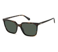 Polaroid Woman PLD 4163/S 086/UC Sunglasses Polycarbonate Havana Green Squared Polarized