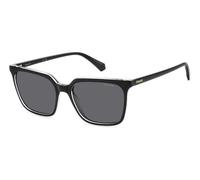 Polaroid Woman PLD 4163/S 7C5/M9 Sunglasses Polycarbonate Black Grey Squared Polarized