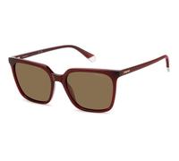 Polaroid Woman PLD 4163/S LHF/SP Sunglasses Polycarbonate Bordeaux Brown Squared Polarized