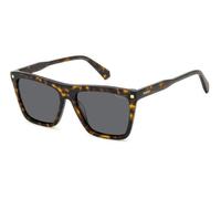 Polaroid Woman PLD 4164/S/X 086/M9 Sunglasses Acetate Havana Grey Squared Polarized
