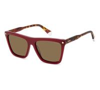 Polaroid Woman PLD 4164/S/X LHF/SP Sunglasses Acetate Bordeaux Brown Squared Polarized