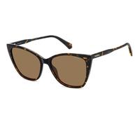 Polaroid Woman Polaroid PLD 4181/S 086/SP Sunglasses Polycarbonate Havana Brown Squared Polarized