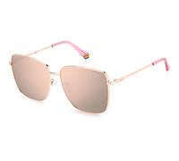 Polaroid Woman Polaroid PLD 6164/G/S DDB/JQ Sunglasses Steel Gold Pink Squared