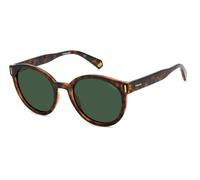 Polaroid Woman PLD 6185/S 086/UC Sunglasses Plastic Havana Green Round Polarized