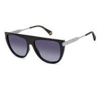 Polaroid Woman Polaroid PLD 6221/S/X 807/WJ Sunglasses Plastic Black Grey Geometric Polarized Shaded