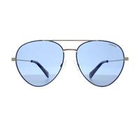 Polaroid Women's Aviator Gold Blue Polarized PLD 6055/S