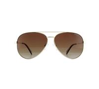 Polaroid Aviator Womens Gold Brown Gradient Polarized Sunglasses Metal - One Size