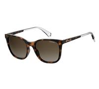 Polaroid Women's Pld 4059/S 086 Sunglasses, Dark Havana/Bw Black Brown, 53 UK