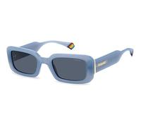 Polaroid Woman PLD 6208/S/X MVU/C3 Sunglasses Plastic Light blue Blue Squared Polarized