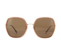 Polaroid Square Womens Pink Bronze Polarized Sunglasses Metal - One Size