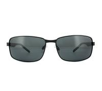 Polaroid Wrap Mens Black Grey Polarized Sunglasses Metal - One Size