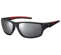 Polaroid Wrap Mens Black Grey Polarized Sunglasses - One Size
