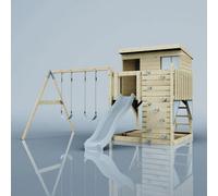 Polarplay Climbing Platform And Playhouse With Double Swing - Nils Ice Blue