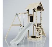 Rebo PolarPlay Tower Kids Wooden Climbing Frame - Swing Helka Mist