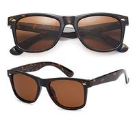PolarSpex Mens Sunglasses - Retro Sunglasses for Men, Polarized Sunglasses for Womens - Cool Shades for Driving, Fishing, Tortoise | Brown, L