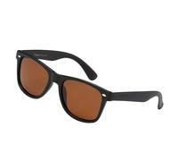 PolarSpex Mens Sunglasses - Retro Sunglasses for Men, Polarized Sunglasses for Womens - Cool Shades for Driving, Fishing, Matte Black | Amber Driving, L
