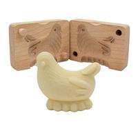 Polart, Chick Butter Mold - Polish Decorative Bird Wooden Molds for Dairy Making Supplies, Homemade Butter Shaper and Wood Kitchen Accessory - Table Decorations at Occasions, Party, and Celebrations