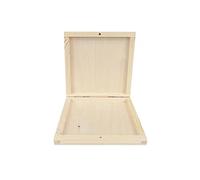 POLART Wooden box with magnet ideal as CD box or giftcard box 14 x 14 cm = 5.5 x 5.5 inches