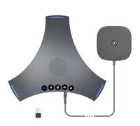 PolaTab Conference Speaker and Microphone, Bluetooth/USB/Dongle Speakerphone w/ 3+1 Mics, 360° Enhanced Voice Pickup, Noise Reduce, Daisy Chain Compatibility for Large Conference Room, 2025New