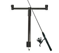 Polde Fishing Field Tray, Ground Fishing Rod Holder - Beach Channel Holder for Fishing,Adjustable 2 Head Catfish Speed Storage Equipment for Pier Shore