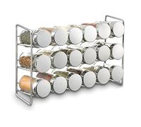 Polder 18-Jar Compact Spice Rack, Silver, 1 - Pack