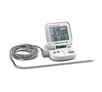 Polder 362-90 Digital in-Oven Thermometer/Timer, White