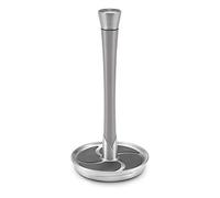 Polder Fleur Single Tear Paper Towel Holder - Sturdy, One-Handed Tear, Fits Standard or Jumbo-Sized Rolls - ¼ Turn Cap Removal for Easy Roll Replenishment, Decorative Design