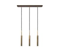 Pole 3 Piece Straight Pendant - Raw Brass