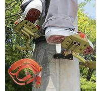 Pole Climbing Spikes Adjustable, Anti-Slip Lineman Climbing Shoes for Electricians Utility Work - Manganese Steel Climbing Gear with Safety Strap