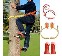Pole Climbing Spikes Adjustable Palm Tree Climbing Foot Buckle, Forged Steel Spurs For Coconut Harvesting & Tree Maintenance, Telecom Tower Climbers Tools(40cm(15 7/10in))