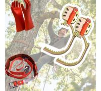 Pole Climbing Spikes Arborist Climbing Spikes Tree Climb Tools, Safety Wooden Climbs System With Non-slip Five-Holes Pedal & Rope, Utility & Portable Foot Buckle(20cm(7.9inch))