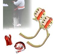 Pole Climbing Spikes Recreational Tree Climbing Equipment, Safety Electrician Foot Buckle For Installing Holiday Lights On Large Trees/Trees Work, Heavy-Duty Anti Slip Climb Set(50cm(19.7in))