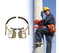 Pole Climbing Spikes Thickened Electrician Foot Clamp Climbing Device, Non-Slip Tree Tool Safety Rope & Feet Buckle & Insulated Gloves For Concrete Poles, Multifunctional(10.2-21.7in/26-55cm)