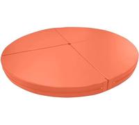 Pole Crash Mat 4in Thick for Home Studio Fitness - Portable Safety Round Dancing Cushion with PU Leather Skid Proof Covering